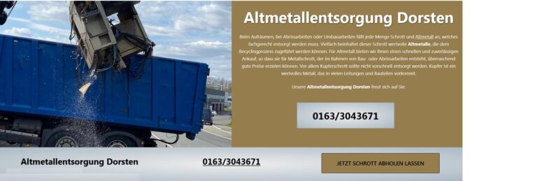 Der Schrottankauf Köln holt Altmetallschrott kostenfrei bei der Kundschaft ab