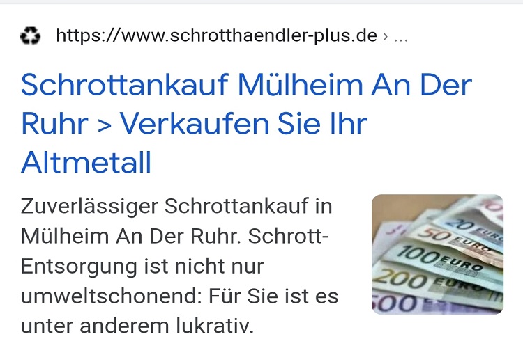 Schrottankauf Mülheim an der Ruhr kauft ihren Schrott zu tagesaktuelle Preise an
