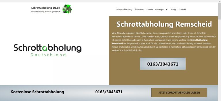 Schrottabholung Ratingen: Wir holen Schrott kostenlos in Ratingen ab