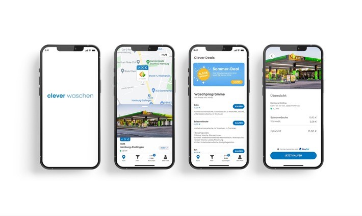 Neu bei Clever Waschen: Digitale Services für 300 HEM-Waschanlagen