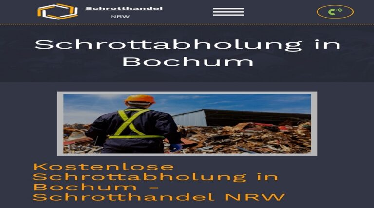Die Schrottabholung Bochum leistet auch einen wertvollen Beitrag zum Umweltschutz