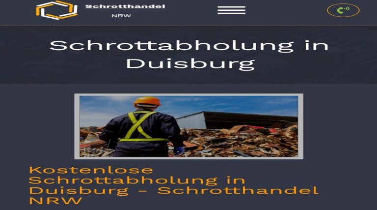 Professionelle Kostenlose Schrottabholung Duisburg Lassen Sie Ihr Altmetall schnell & problemlos vom Profi abholen und verwerten