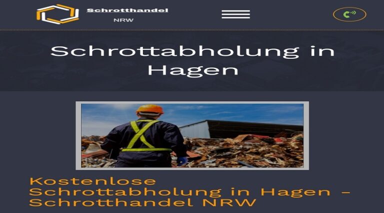 Die Schrottabholung Hagen und Umgebung ist ihr Spezialist professionelle Schrottentsorgung