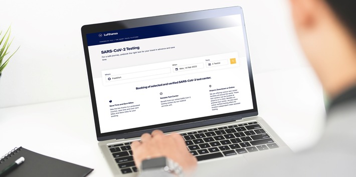 Auf den Lufthansa Group Webseiten: Buchung von Flug und Coronatest ab sofort in einem möglich
