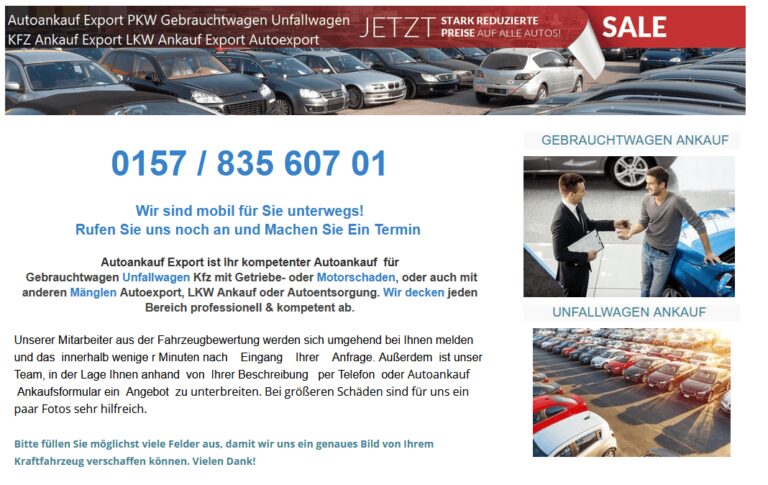 Wo in Schweinfurt Auto verkaufen? Um einen würdigen Preis für sein Auto zu top Konditionen zu erhalten.