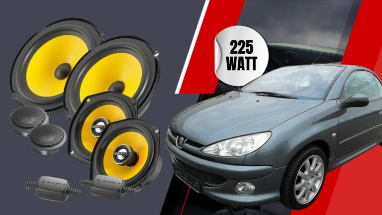 225 Watt Power: Testsieger für unvergleichlichen Sound im Peugeot 206CC Cabrio!