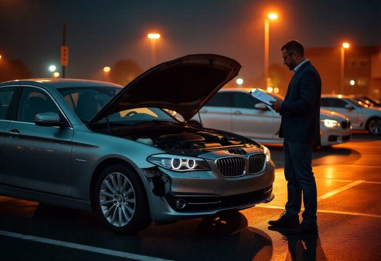 Fahrzeug mit Motorschaden bei Restwertbewertung durch Händler oder Gutachter